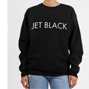 Brunette the Label JET BLACK Classic Crewneck Sweatshirt Black M/L